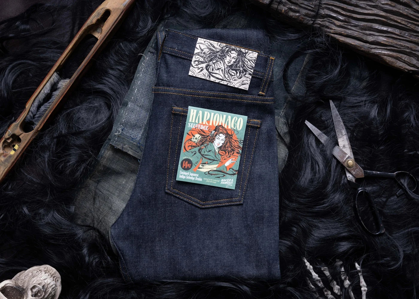 Harionago Selvedge – demonen med det piggete håret, vevd inn i 14oz japansk denim