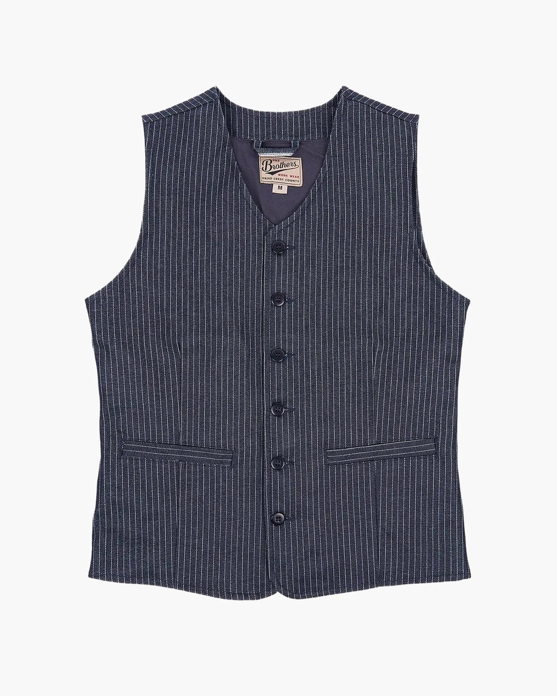 1905 HAULER VEST - Blue Wabash - Raw Denim