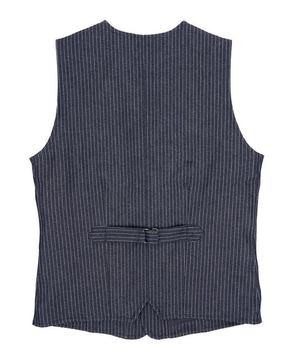 1905 HAULER VEST - Blue Wabash - Raw Denim