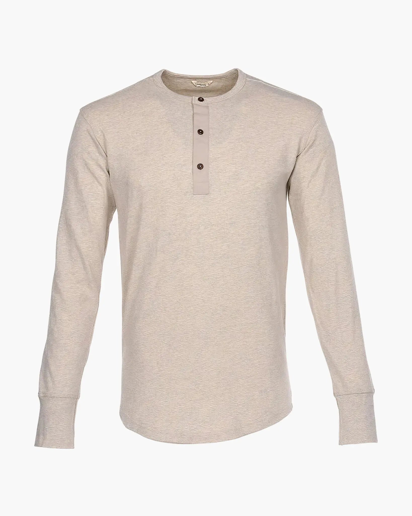 1927 Henley Shirt Long Sleeve – Ecru Melange