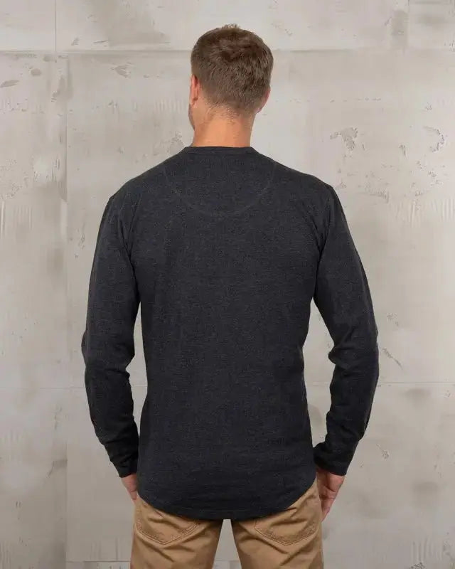 1927 Henley Shirt Long Sleeve – Iron Grey