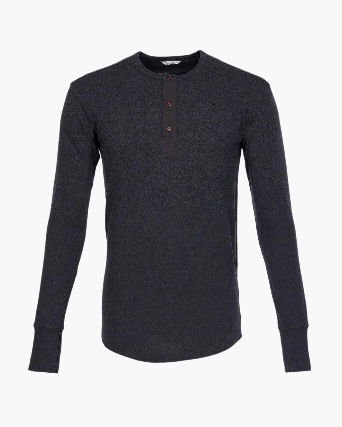 1927 HENLEY SHIRT LONG SLEEVE - Iron Grey - Raw Denim