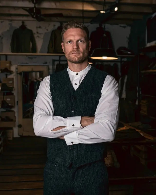 1937 Roamer Vest Glasgow Grey - Pike Brothers - Raw Denim