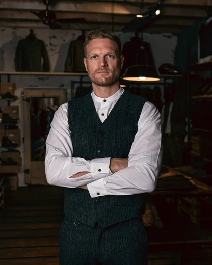 1937 Roamer Vest Glasgow Grey - Pike Brothers - Raw Denim