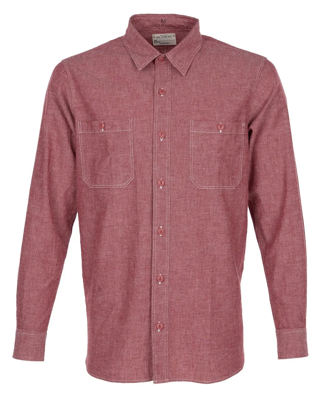 1940 USN CHAMBRAY SHIRT - Harbor Red - Raw Denim