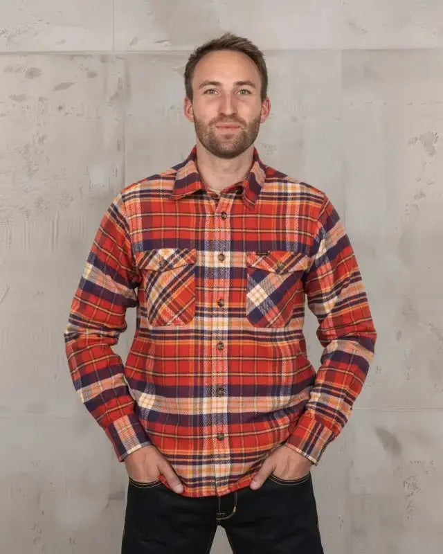 1943 CPO SHIRT - Barrow Red - Raw Denim