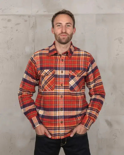 1943 CPO SHIRT - Barrow Red - Raw Denim