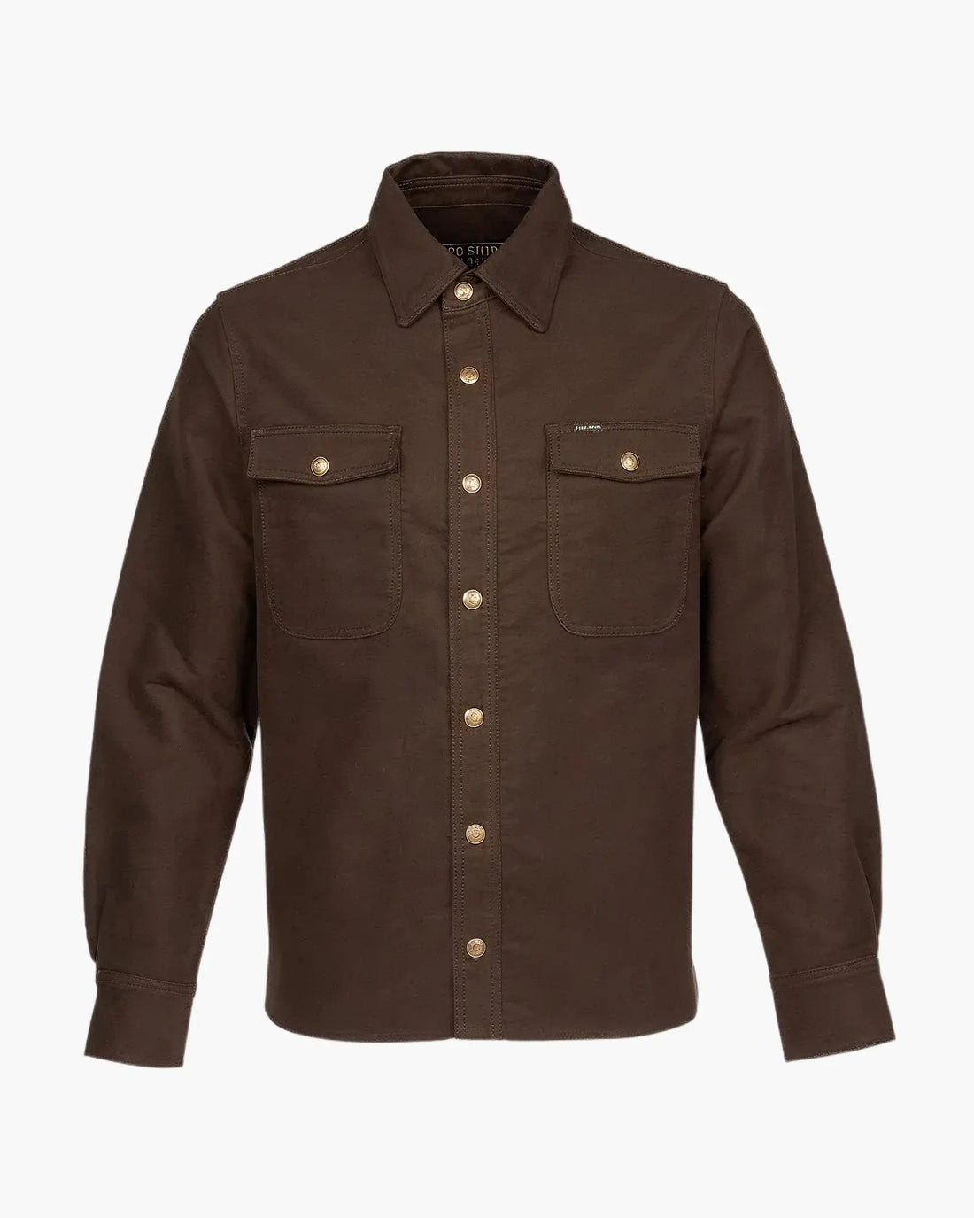 1943 CPO SHIRT - Moleskin Soil Brown - Raw Denim