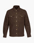 1943 CPO SHIRT - Moleskin Soil Brown - Raw Denim