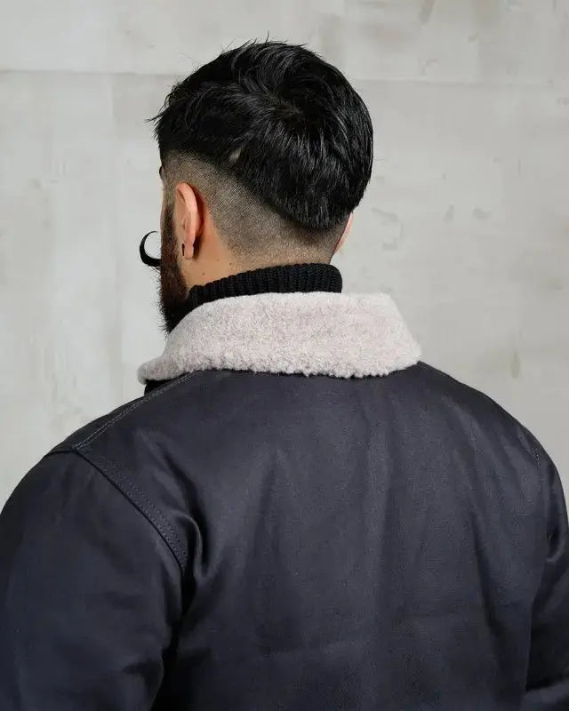 1944 N1 DECK JACKET - Elephant Skin Asphalt - Raw Denim