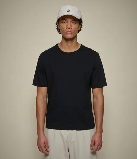 CROPPED VINTAGE MACHINE REFINED CLASSIC FIT T-SHIRT 2M15C - Deep Black Merz B. Schwanen