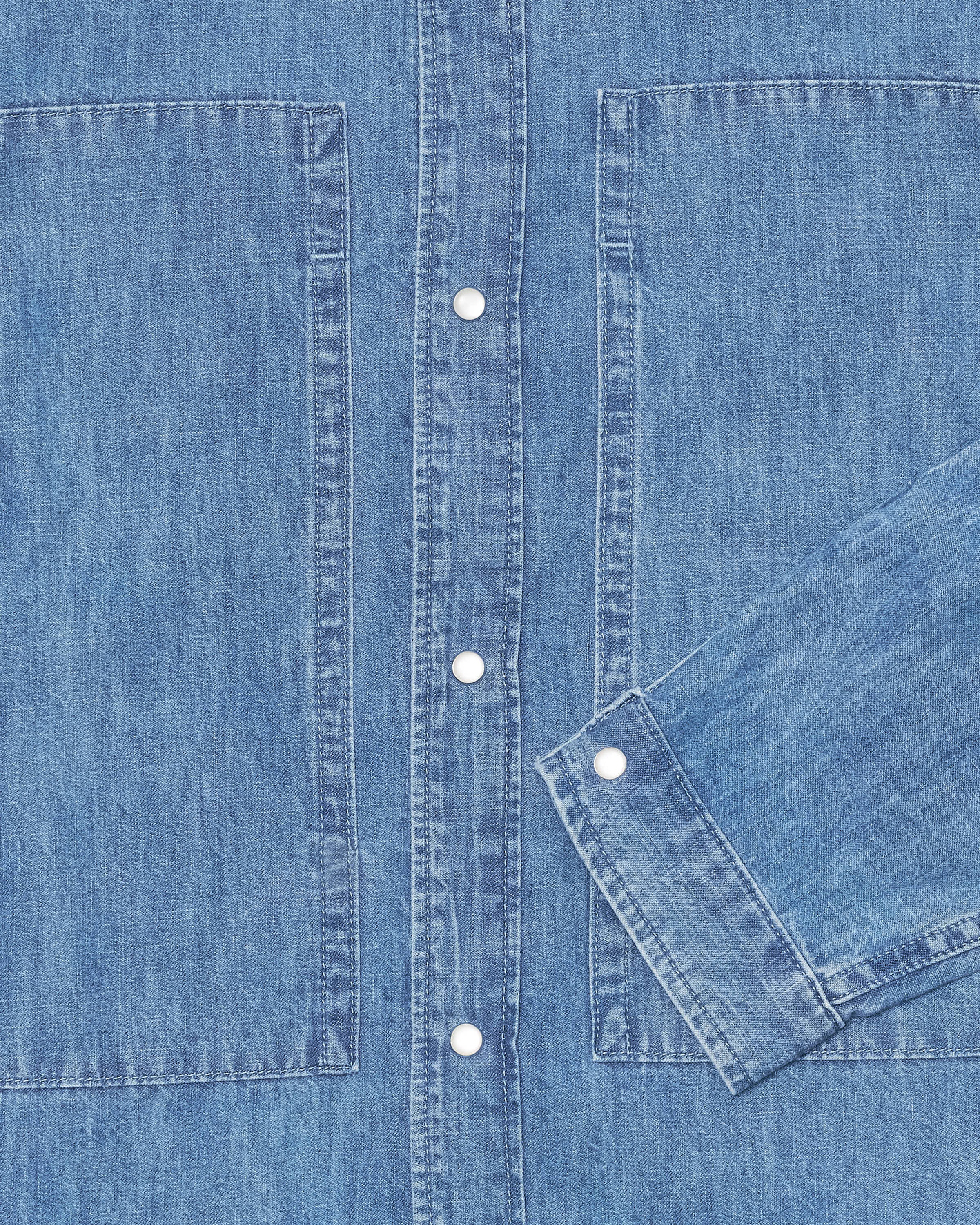 Workman Shirt LS – Edan Blue Denim (7,6oz) – Blue Light Stone Washed – EDWIN