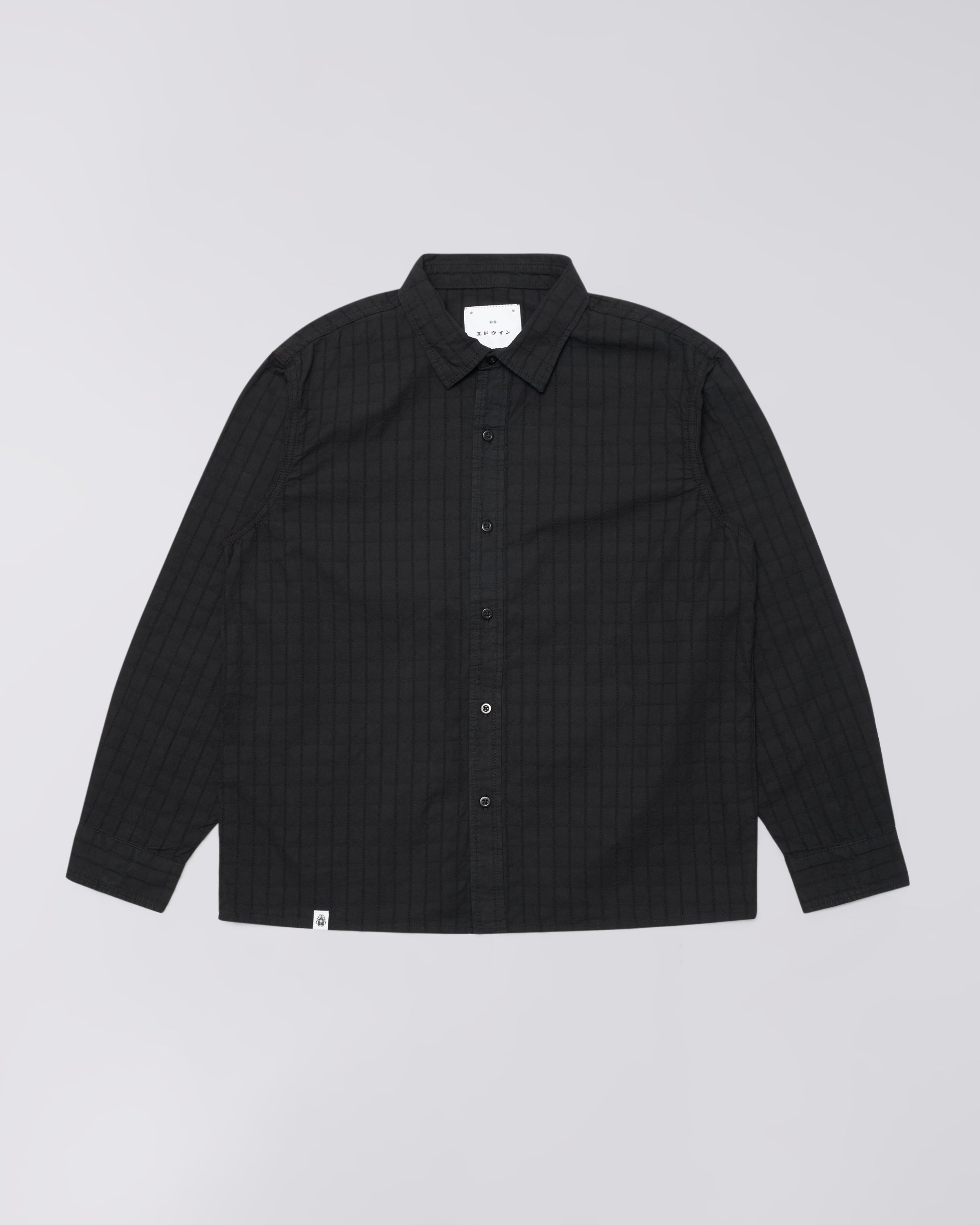 Sebastian Shirt LS – PFD Dry Grid Weave (220g) – Black – EDWIN