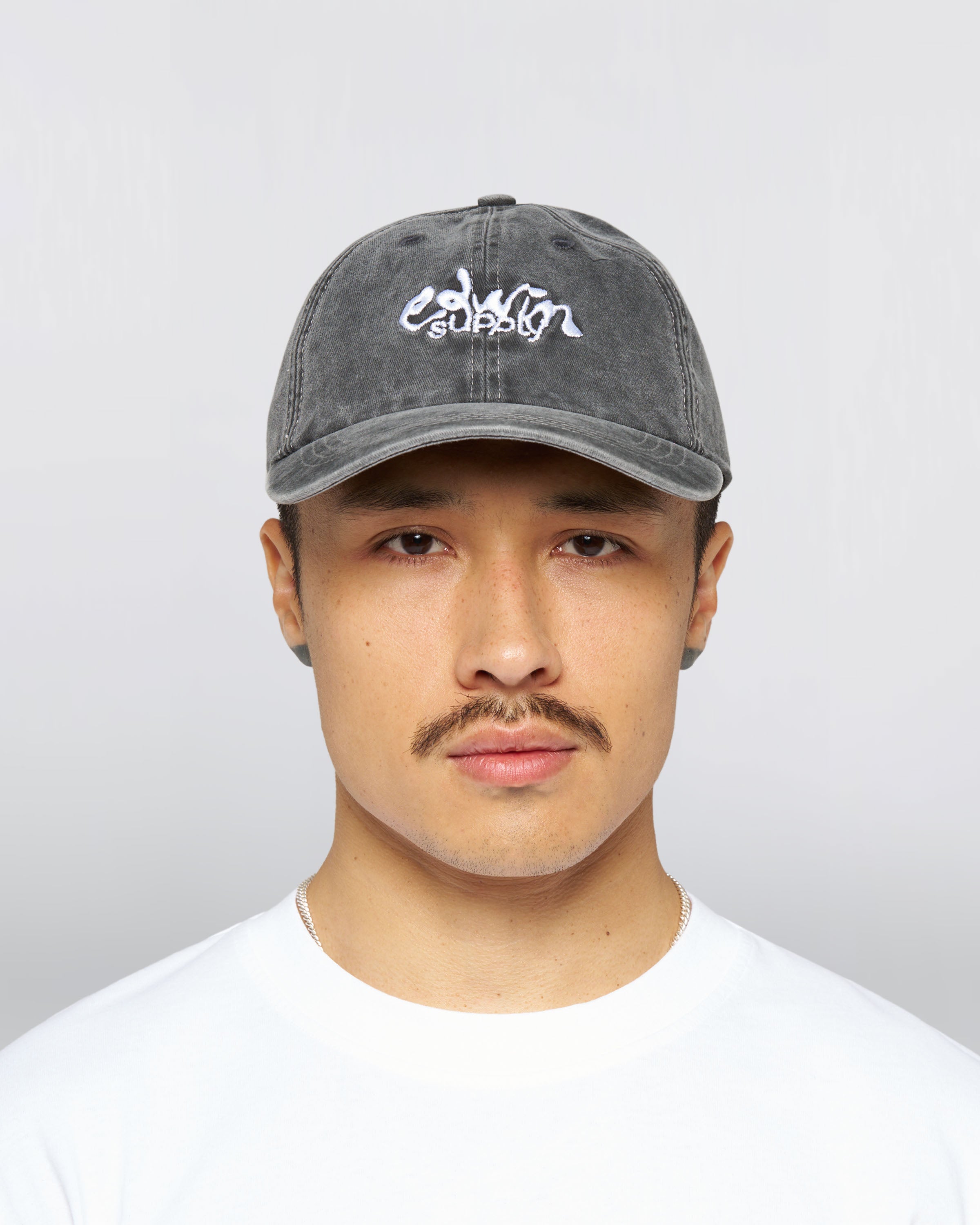 Soft Washed 6 Panel Cap – Twill – Black Stone Washed – EDWIN