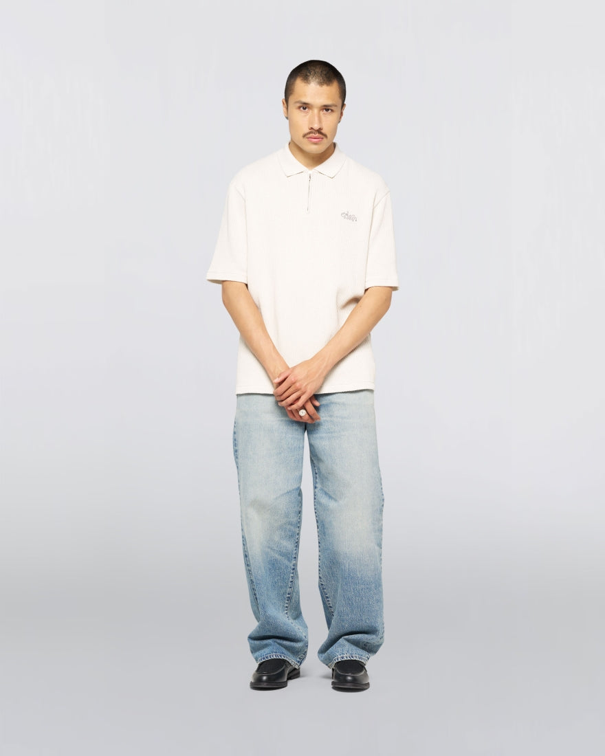 RICK POLO KNIT SS - Glacier Gray