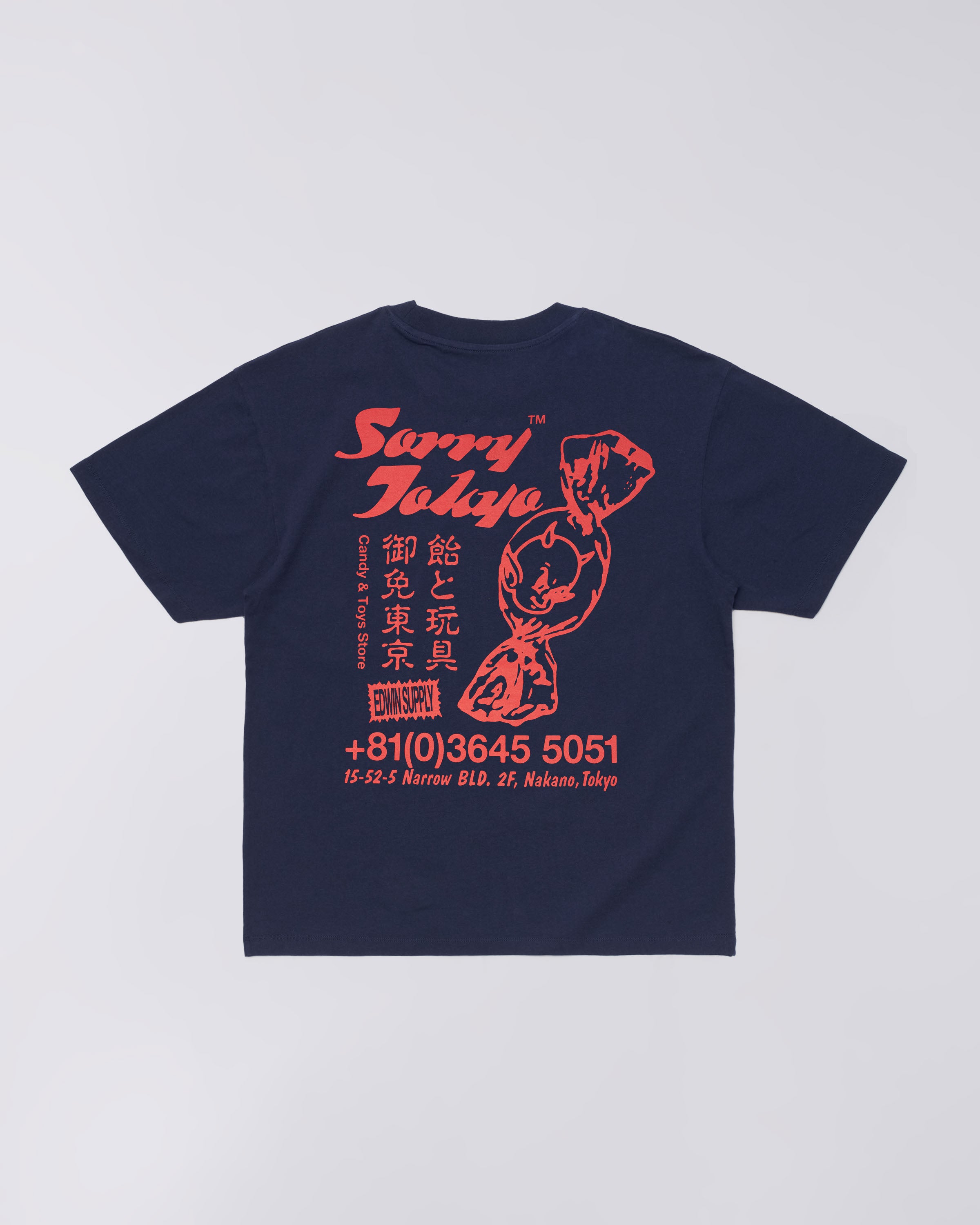 Sorry Tokyo T-Shirt – 100% Bomullsjersey (180g) – Maritime Blue – EDWIN