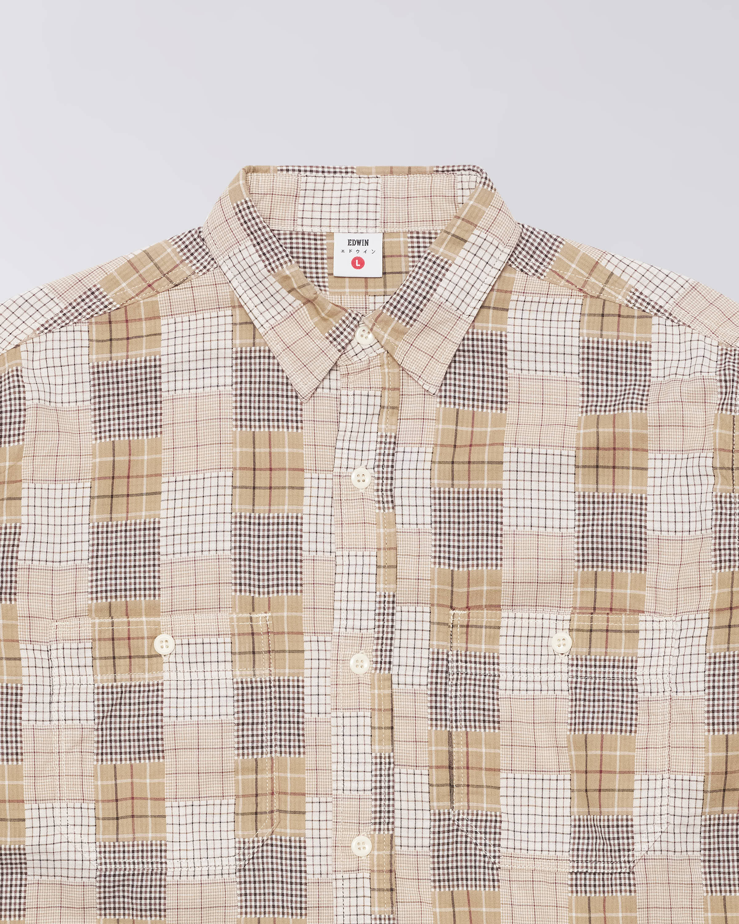 Edwin Work Shirt LS - Beige/Brown