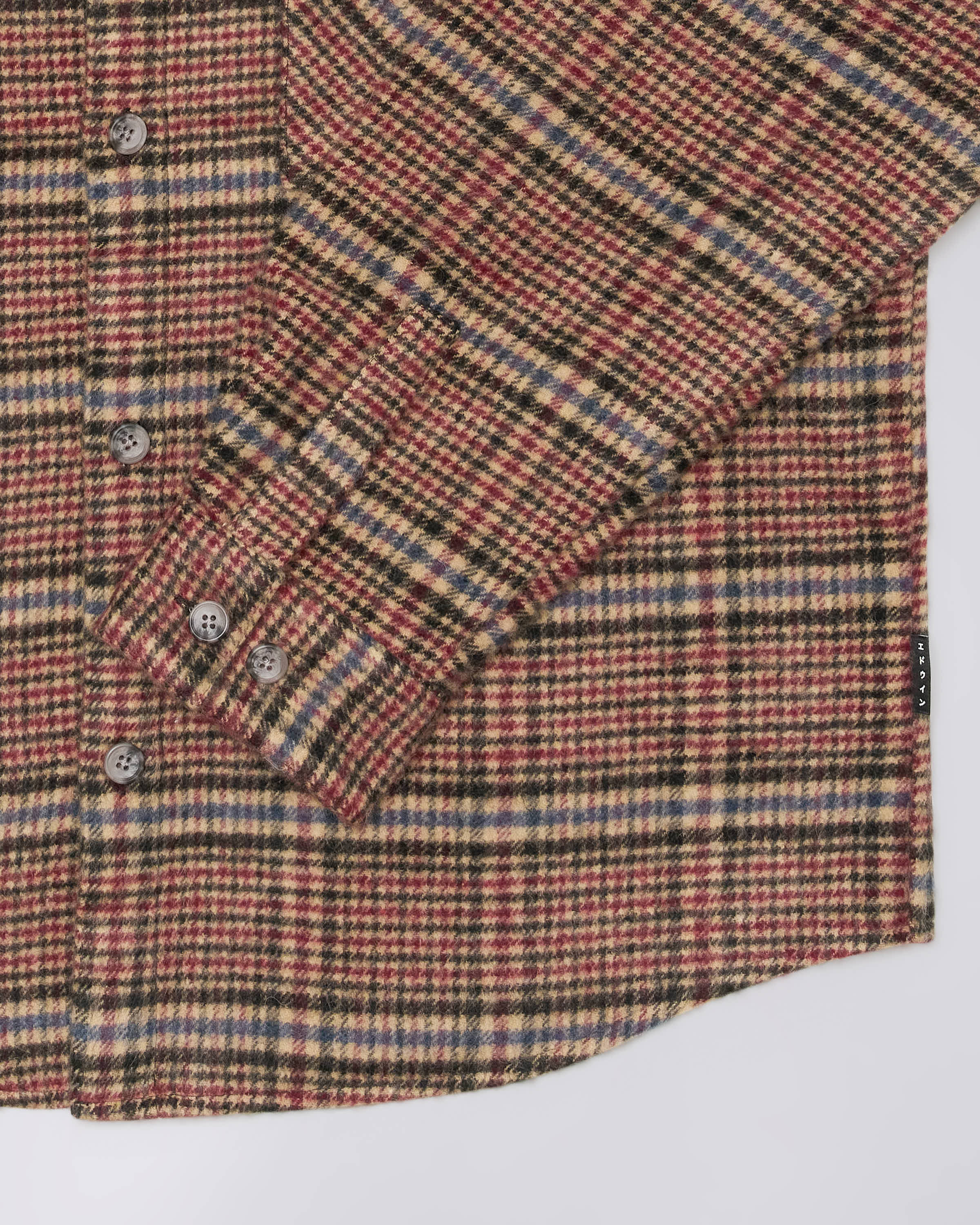 Julius Shirt LS - Burgundy/Blue