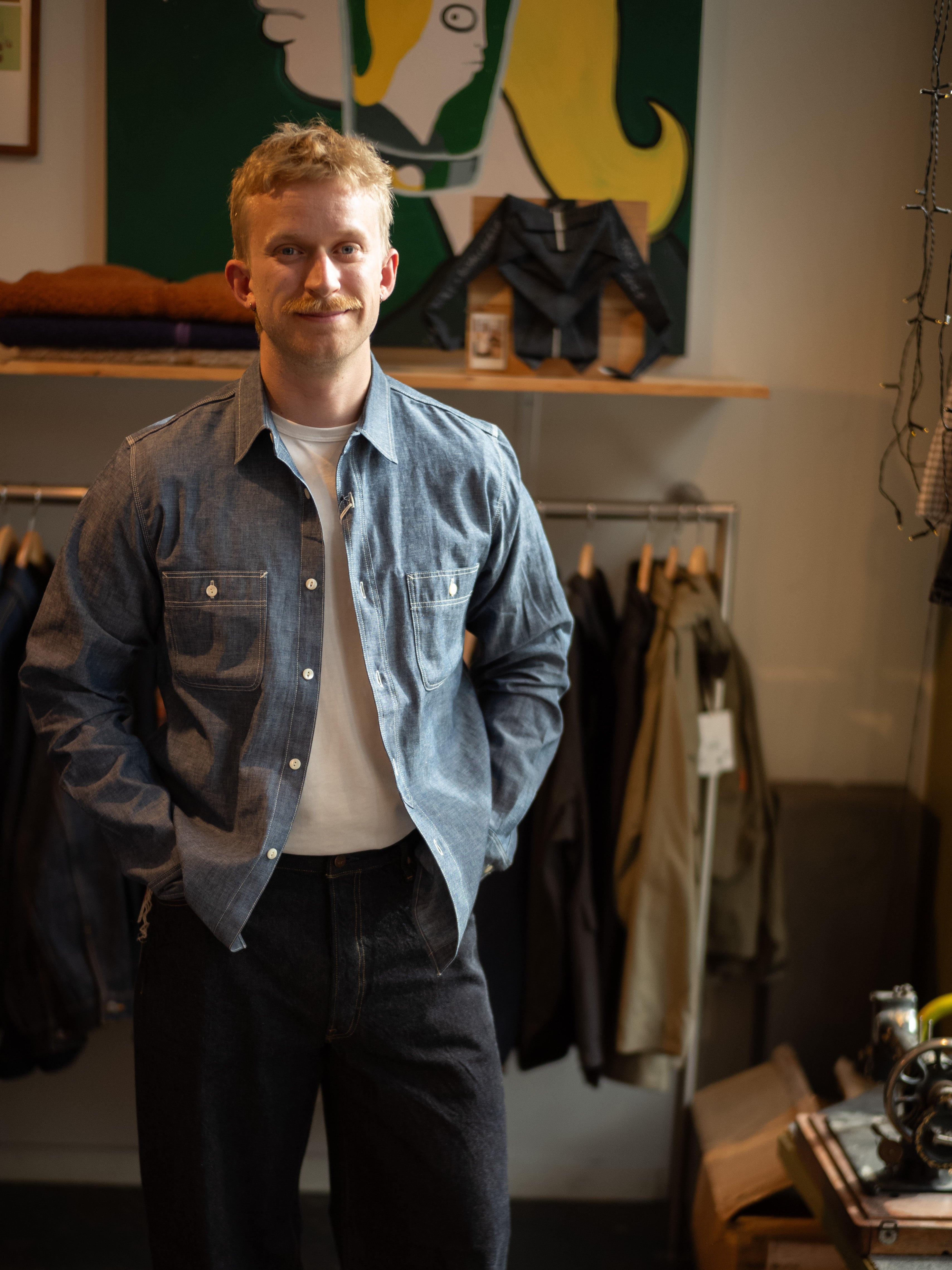 Chambray Shirt MS003R - Indigo