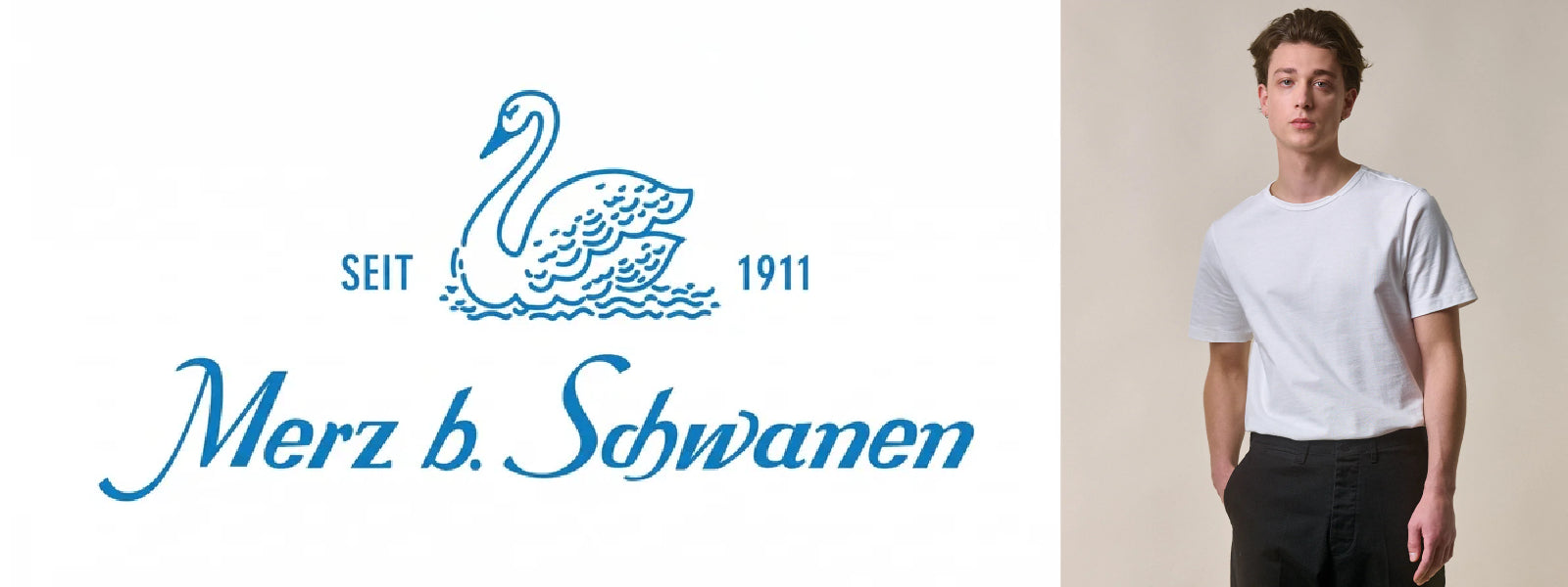 Merz b. Schwanen banner with logo