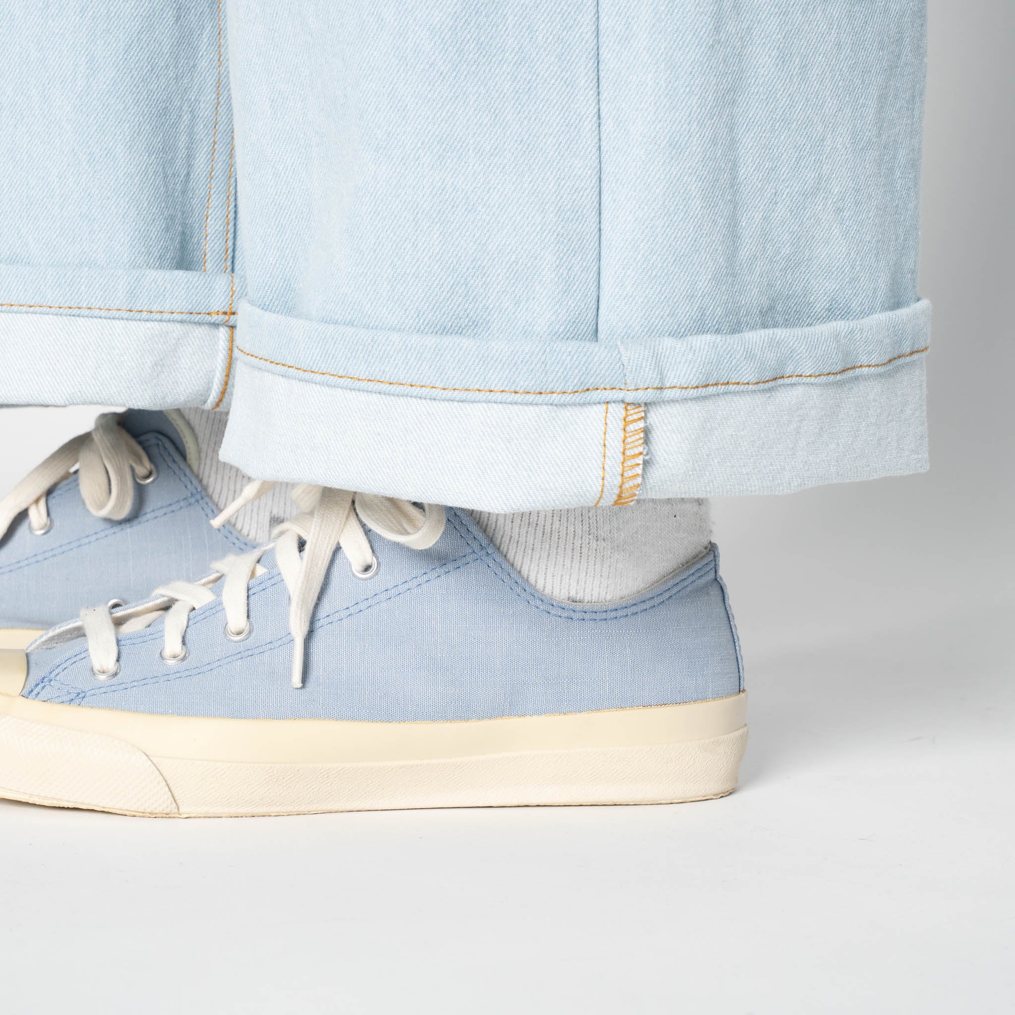 Secret Agent Bleach Blue 14oz - Wide Wild West - Naked & Famous Denim