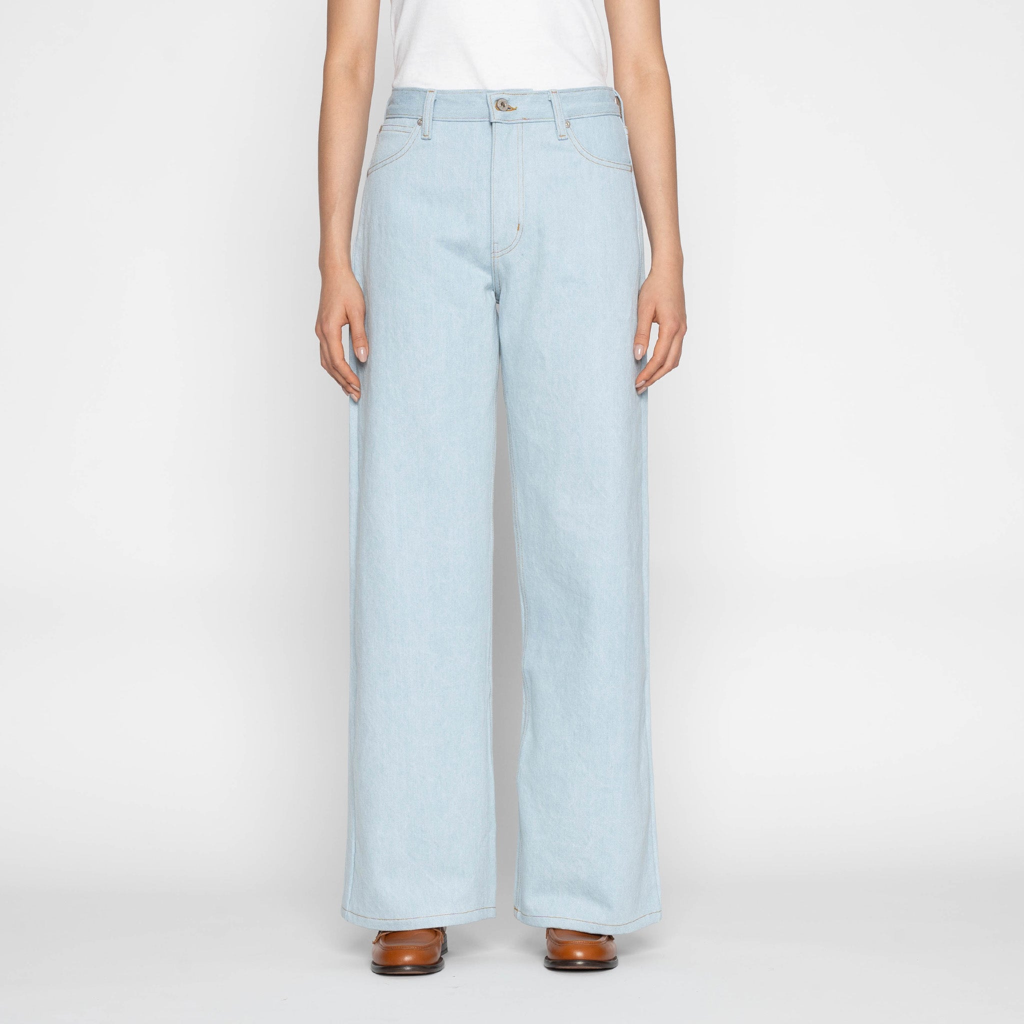 Secret Agent Bleach Blue (14oz) - Wide Wild West - Naked & Famous Denim