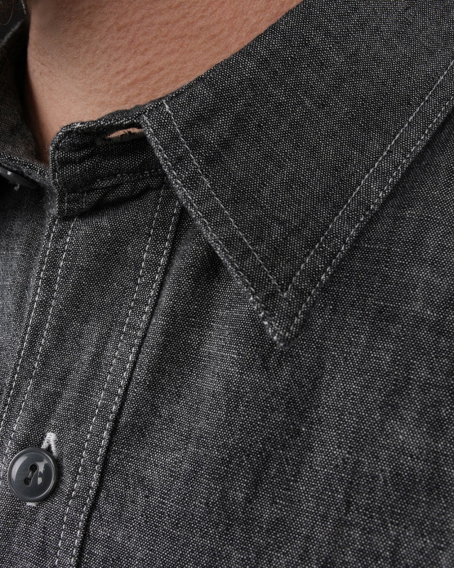 1940 USN Chambray Selvedge Shirt - Harbor Grey