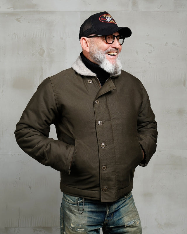 1944 N1 DECK JACKET - Waxed Olive