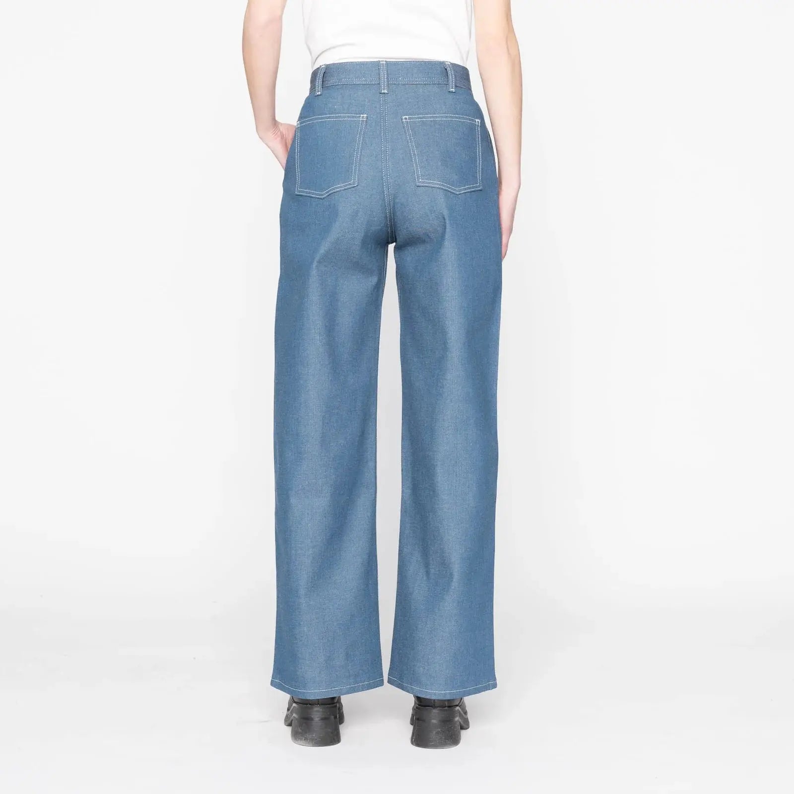 Antique Blue Denim Stretch - Maudie - Raw Denim