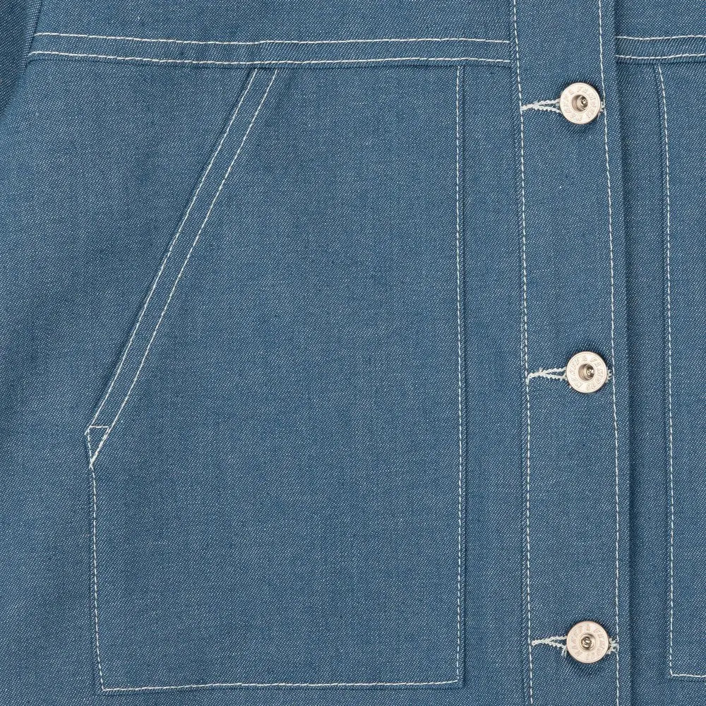 Cropped Jacket - Antique Blue Denim Stretch 9oz - Raw Denim