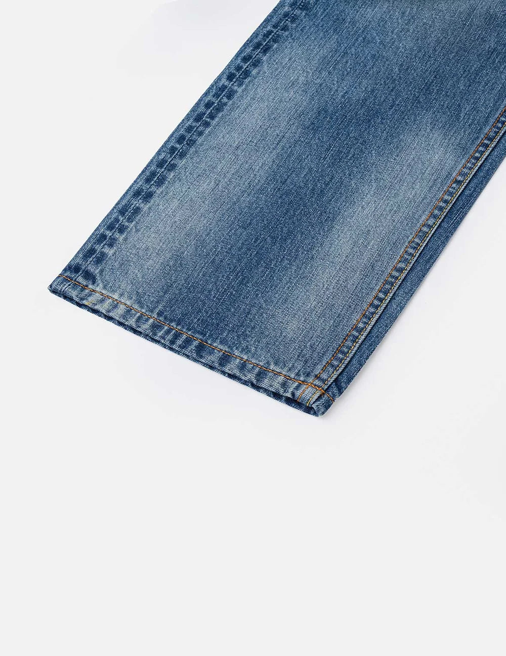 2000 - Yellow Daicock Printed Jeans - Mid Tone Indigo