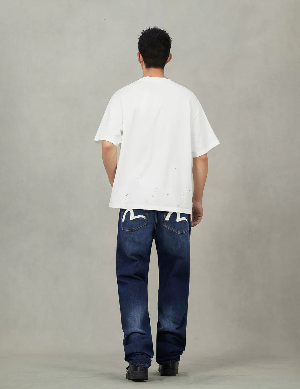 Seagull Print Pockets - Raw denim Jeans #2020 - Regular Fit - Evisu