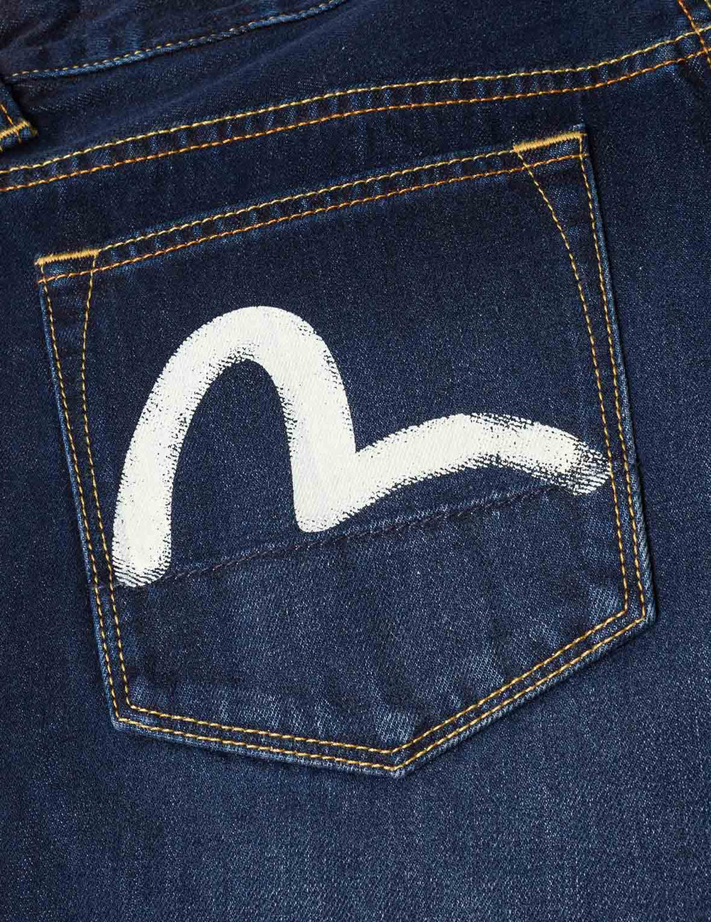 Seagull Print Pockets - Raw denim Jeans #2020 - Regular Fit - Evisu