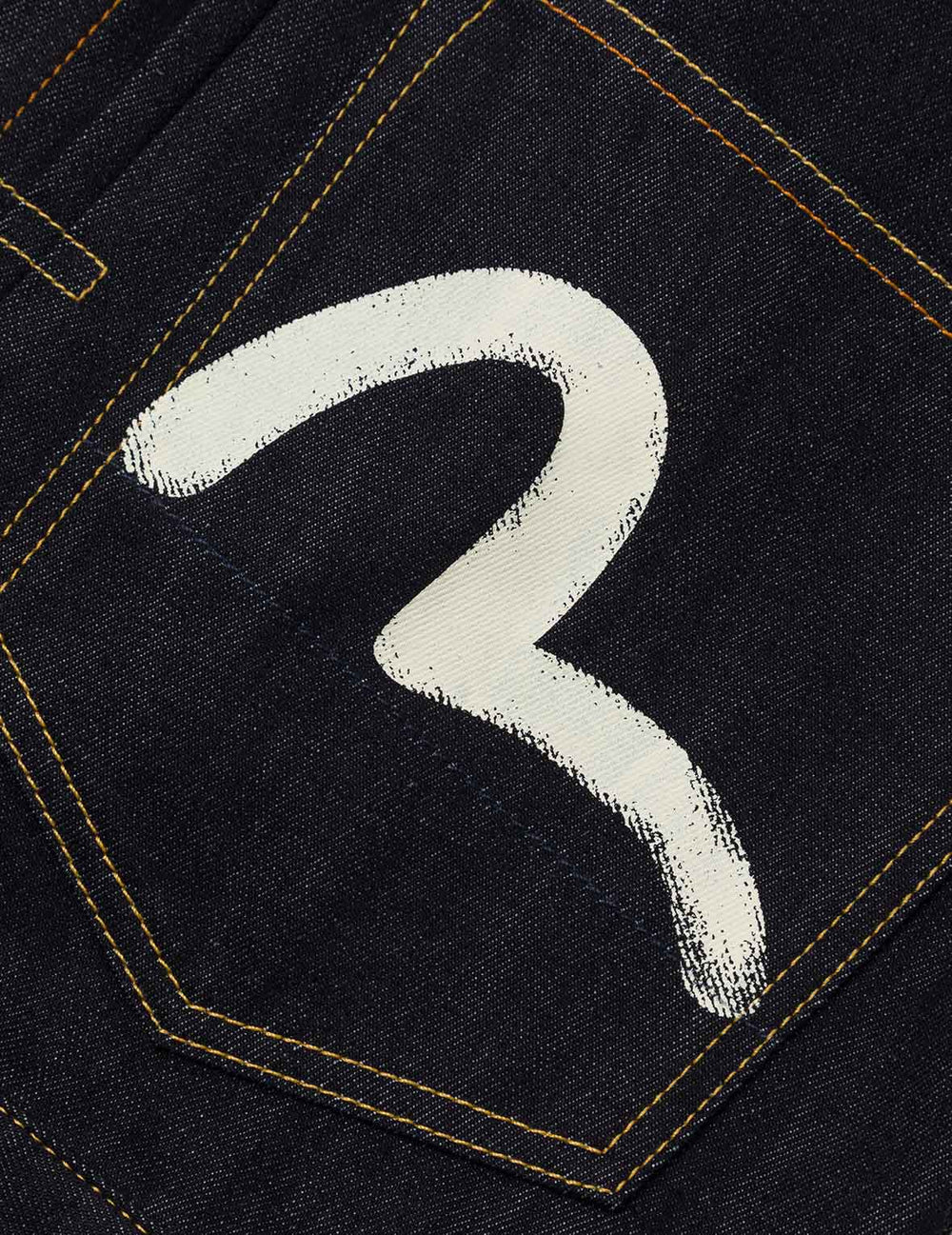 Ecru Seagull Print Relax Fit Denim Jacket - Evisu