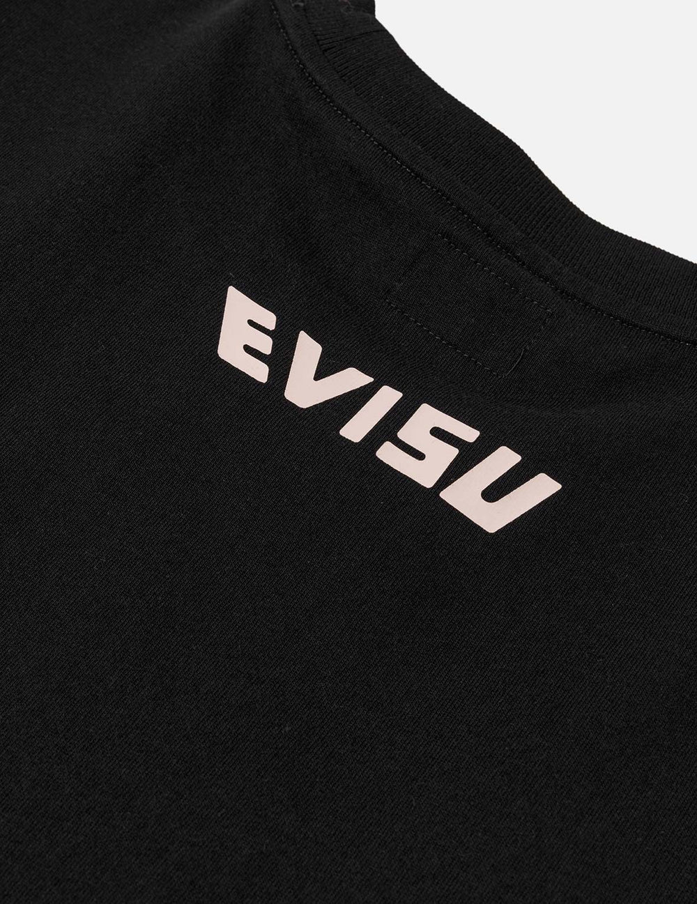 Hand brush seagull printed T-shirt - Black- Evisu