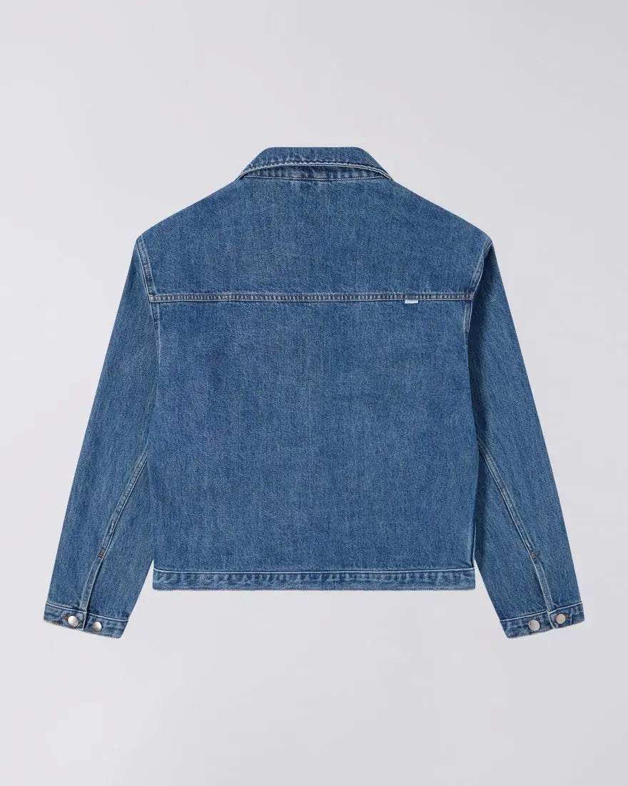 FREELAND JACKET - Blue Mid Stone Wash - Raw Denim