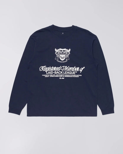 LAID BACK LEAGUE T - SHIRT LS - Maritime Blue - Raw Denim