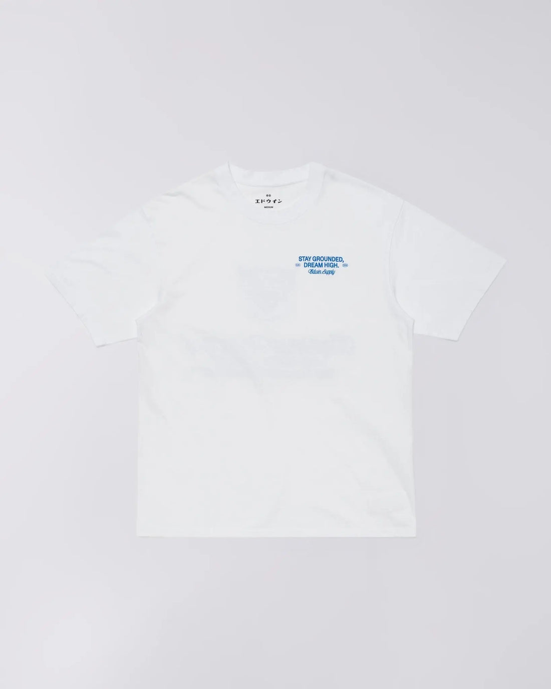 LAID BACK LEAGUE T - SHIRT - White - Raw Denim