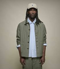 Cropped Worker's Sateen Canvas Worker's Jacket - Army Green