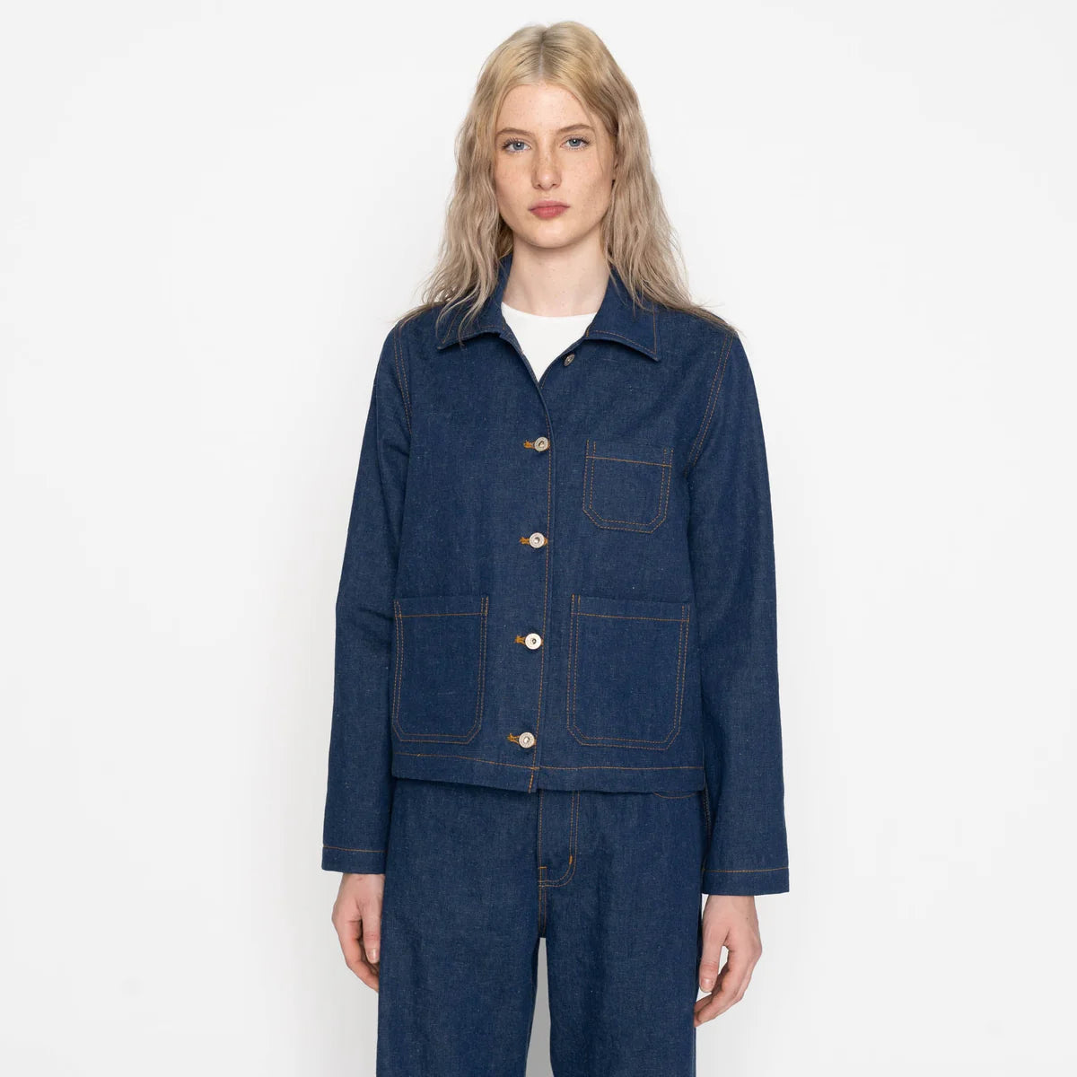 W's GRACIE JACKET - Dungaree Nep Denim Jacket