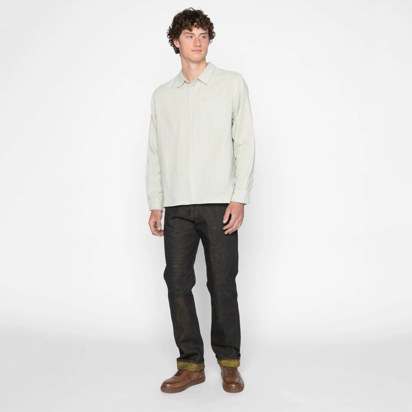 TRUE SHIRT - Double Weave Slub Gauze Shirt - Mint