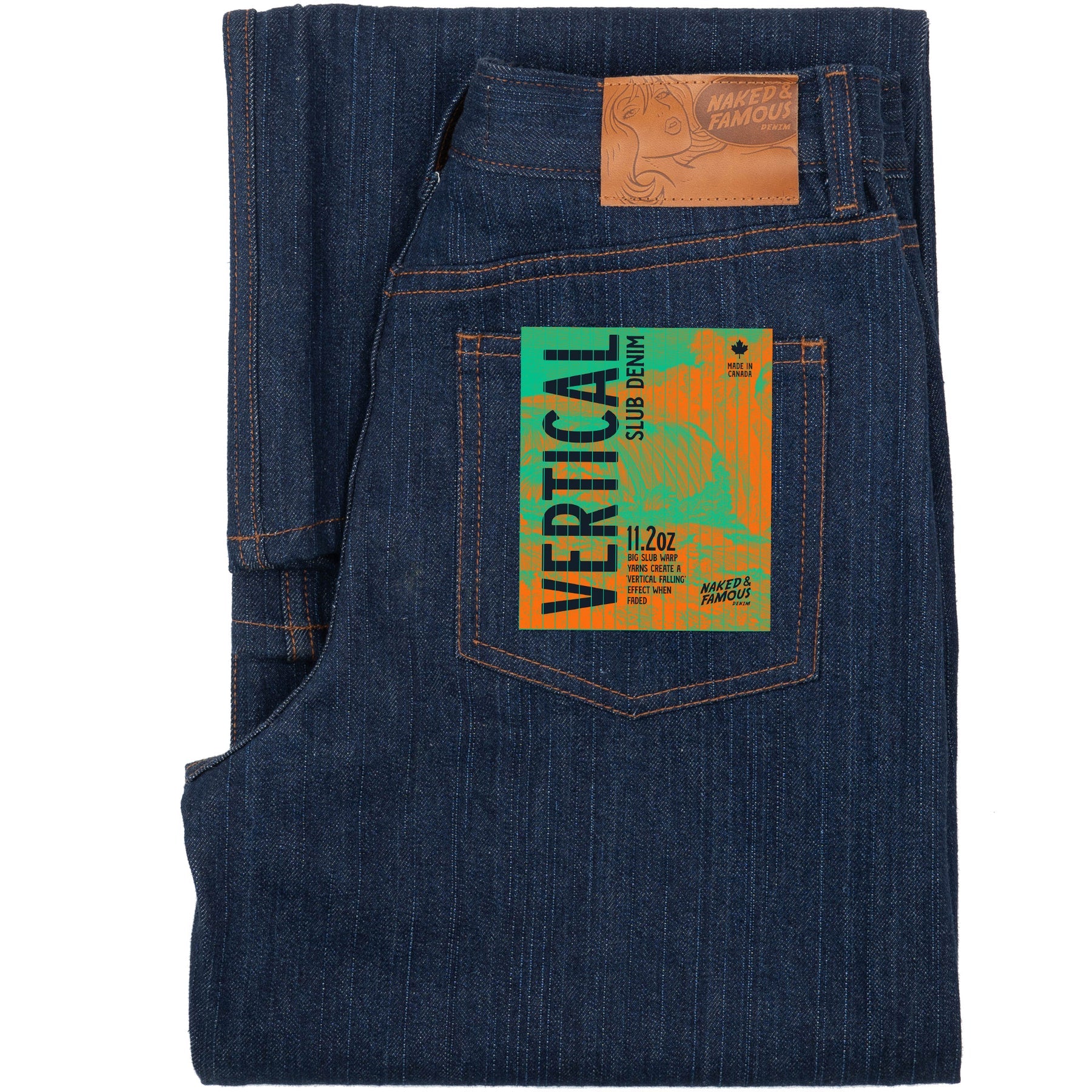 Vertical Slub Denim (11.2oz) – Wide Wild West – Indigo