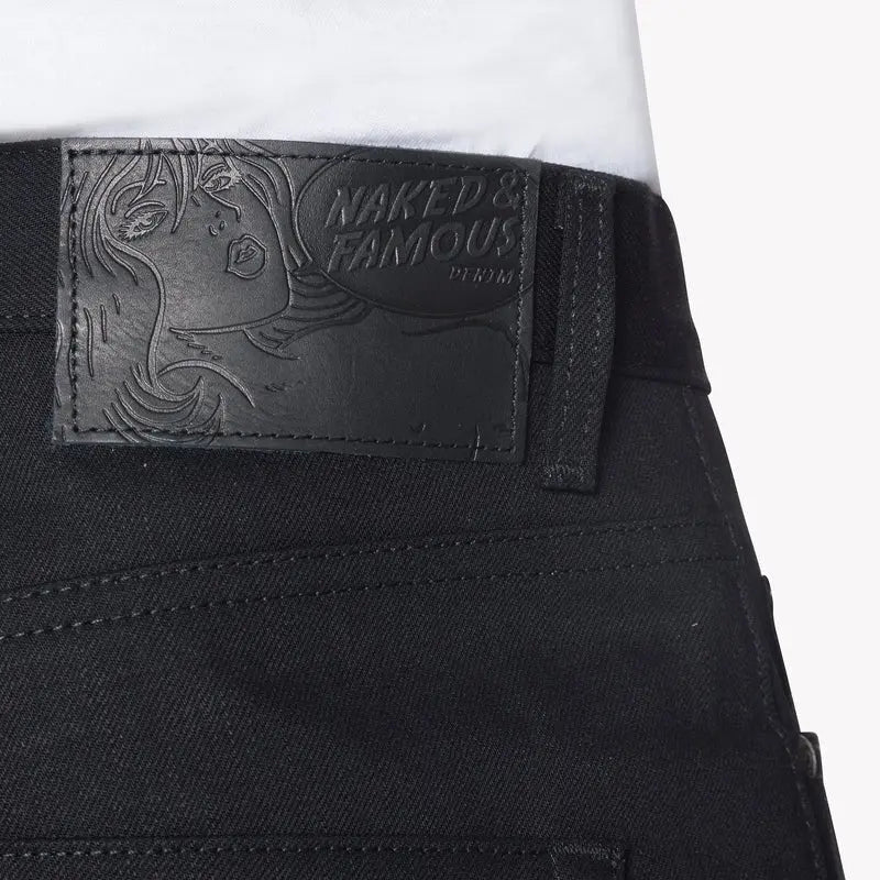 Naked &amp; Famous - Solid Black - 13 oz - Raw Denim