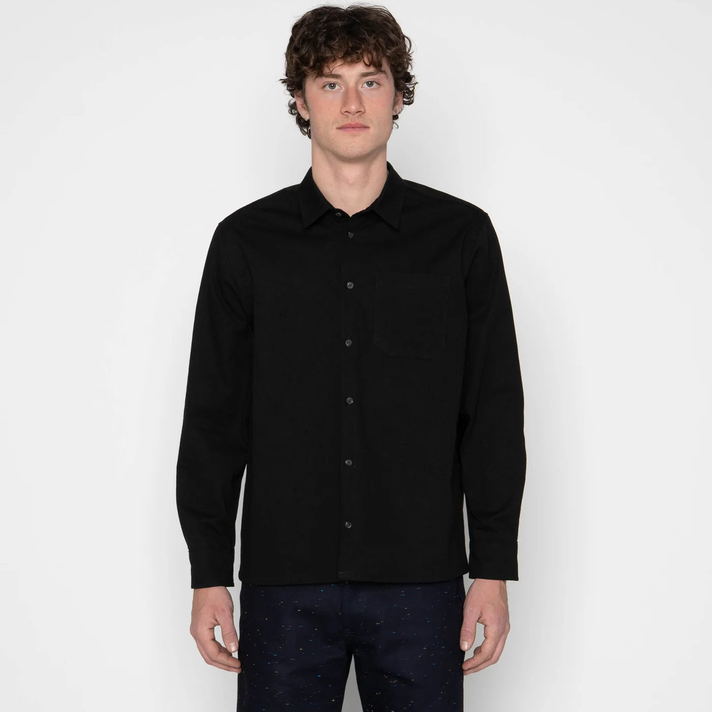 Black Herringbone - True Shirt - Black