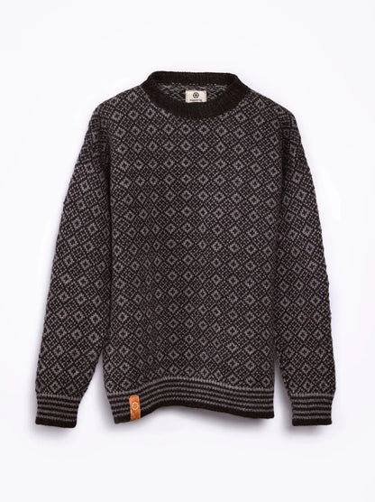 OLVE ULLGENSER - Dark Brown &amp; Grey - Raw Denim