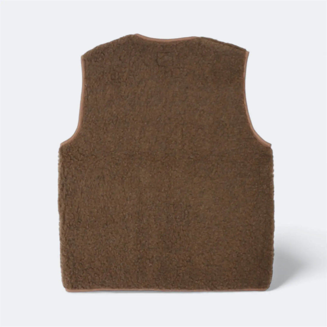 PEPITKO WOOL VEST - Bark - Raw Denim