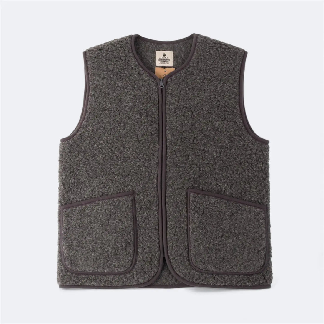 PEPITKO WOOL VEST - Graphite - Raw Denim