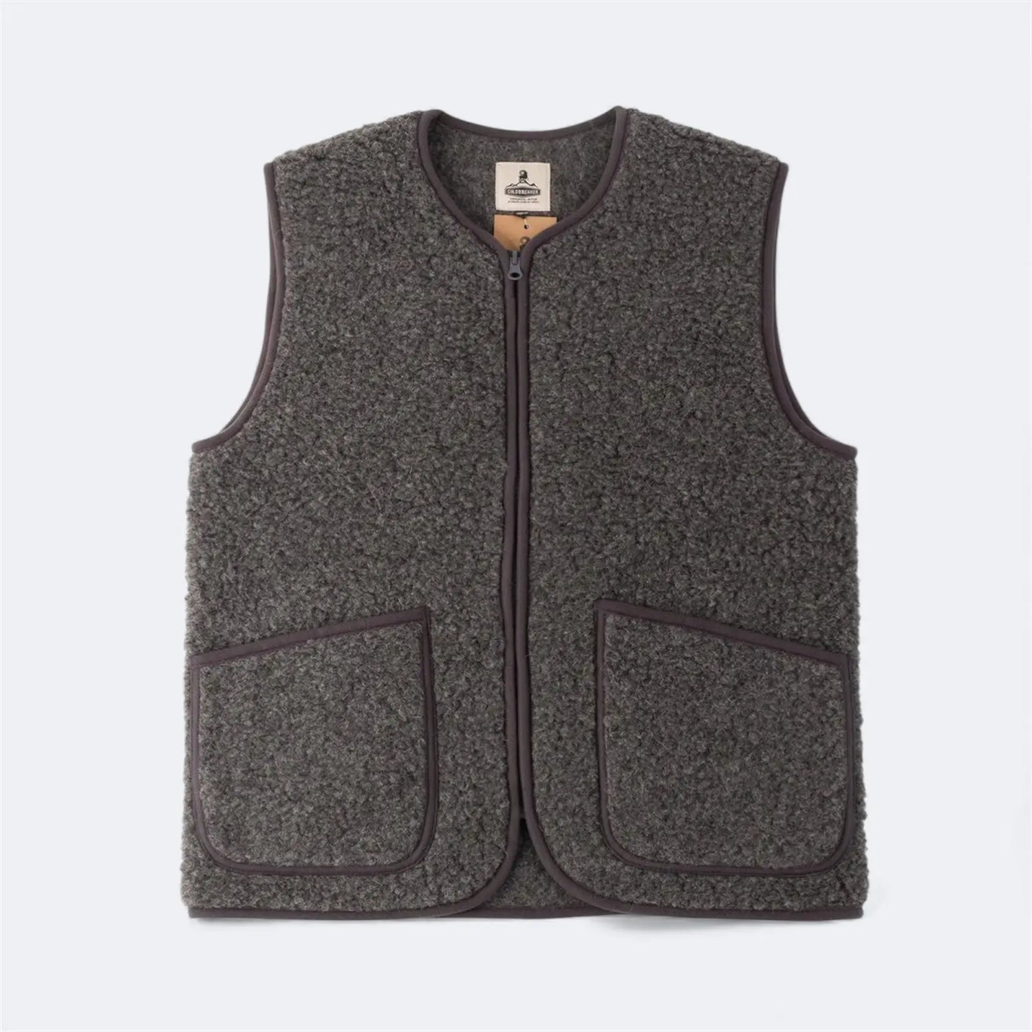 PEPITKO WOOL VEST - Graphite - Raw Denim