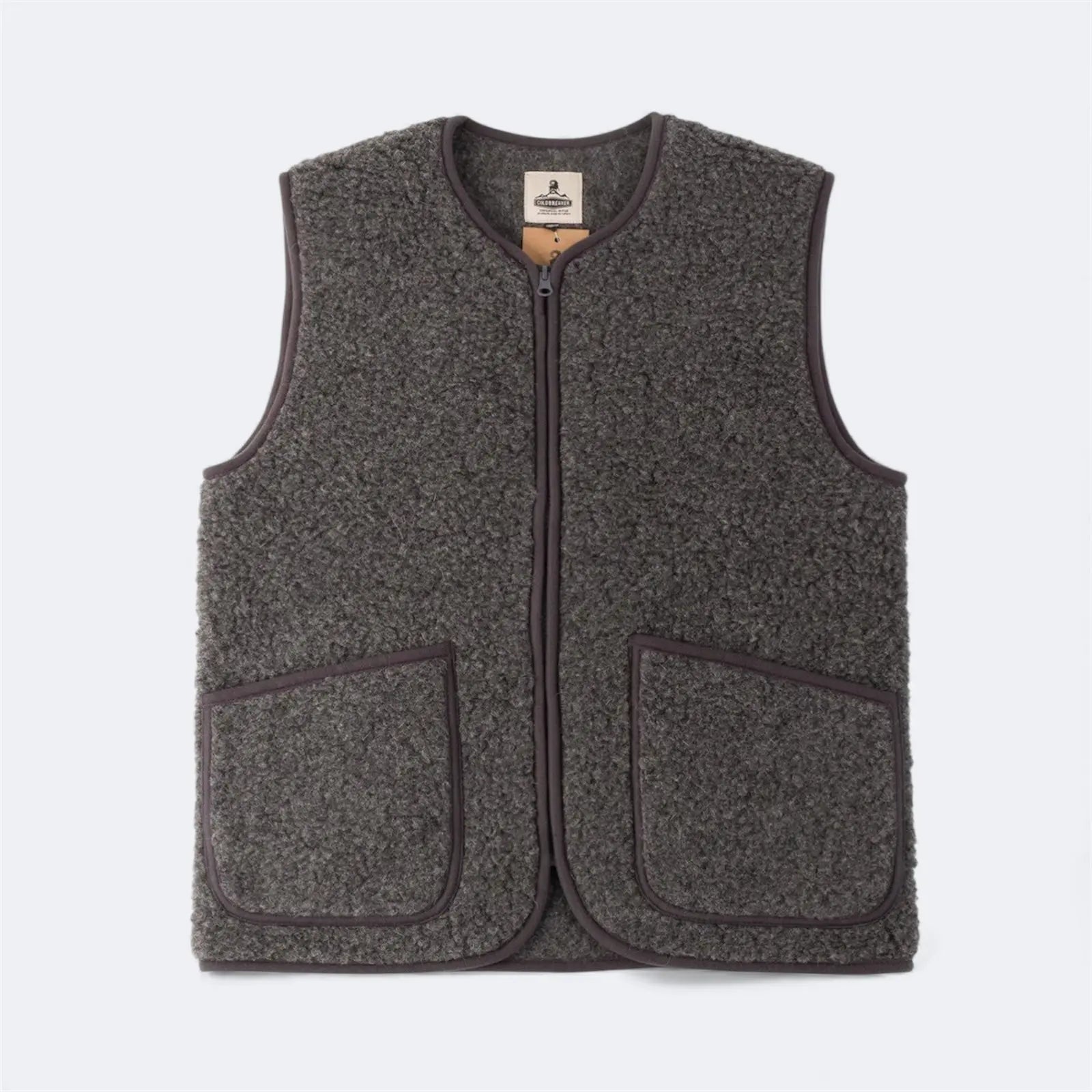 PEPITKO WOOL VEST - Graphite - Raw Denim