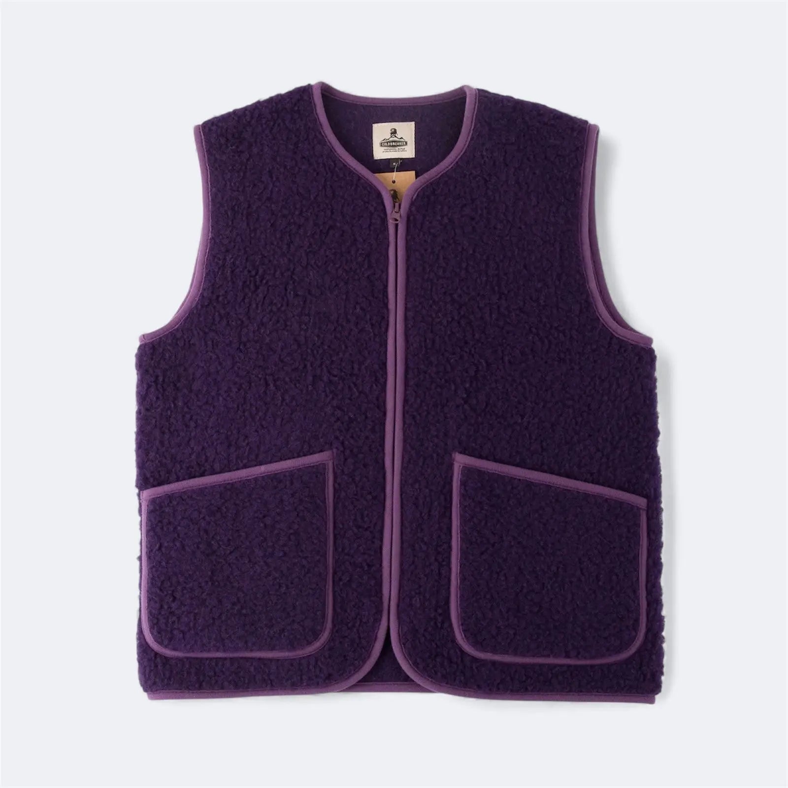 PEPITKO WOOL VEST - Plum - Raw Denim